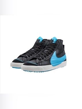 NIKE BLAZER MID 77 JUMBO BLACK-BALTIC BLUE-SAIL MENS SZ 13 [FD0278-001]